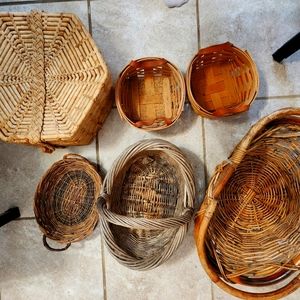Bundle of wicker baskets
